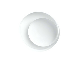 Broken White Egg Shell on White Background.