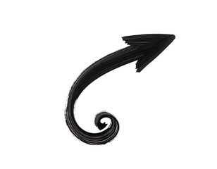 Black Arrow with Curved Tail.