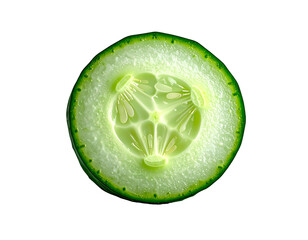 Cucumber Slice with Seeds and Rind.
