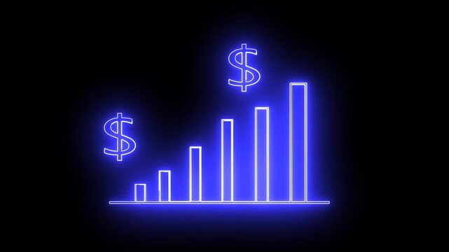 graph chart and dollar icon mark