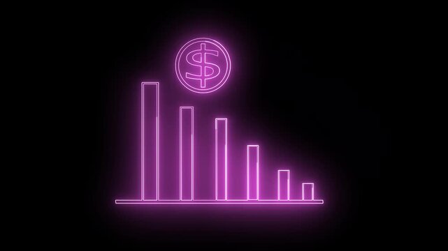 graph chart and dollar icon mark