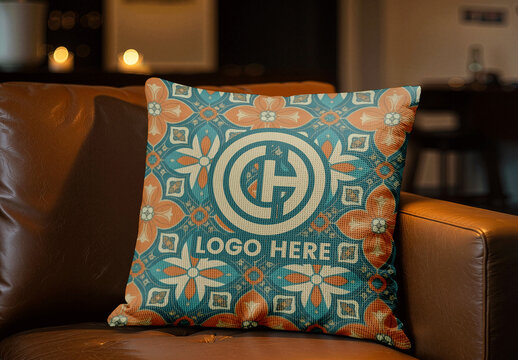 Pillow Mockup In Sofa Mockup