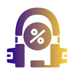 Service Headset Icon from Cyber Monday Icon Collection (Solid Gradient Style)