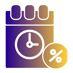 Temporary Sale Icon from Cyber Monday Icon Collection (Solid Gradient Style)