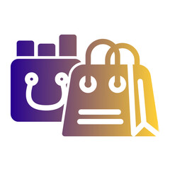 Carry Bag Icon from Cyber Monday Icon Collection (Solid Gradient Style)