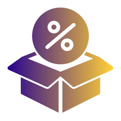 Discounted Shipping Icon from Cyber Monday Icon Collection (Solid Gradient Style)