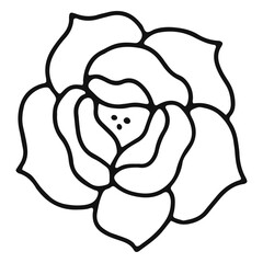 Obraz premium Flower stroke tattoo traditional rose