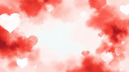 Valentines day wedding background with watercolor heart design expressing love romance celebration concept, soft artistic style symbolizing affection relationship joy and elegant decoration