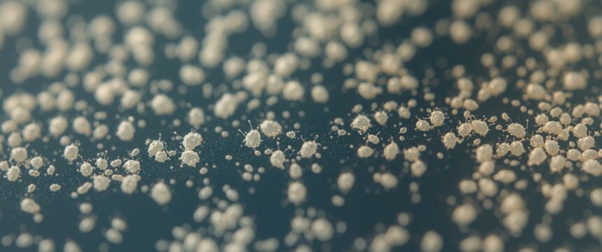 MacConkey agar culture of Klebsiella pneumoniae or Klebsiella spp. with small light grains visible on the entire agar surface