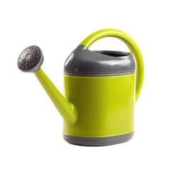 Green watering can isolated on transparent background