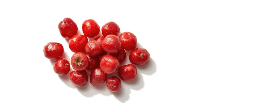 Red jujube displayed on a white background