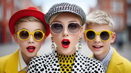 Surreales portrait mit stilisierter Person und starkem Fokus auf Emotionen. Klare Farben, reduzierte Formen und bewusst k&uuml;nstliche &Auml;sthetik