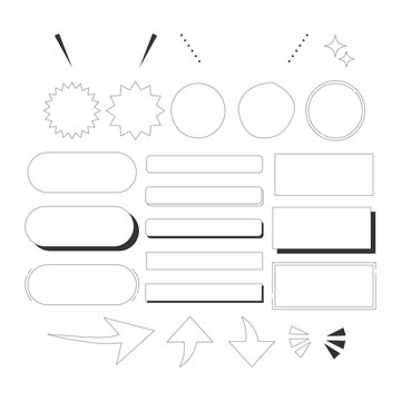 A collection of simple line-style frames