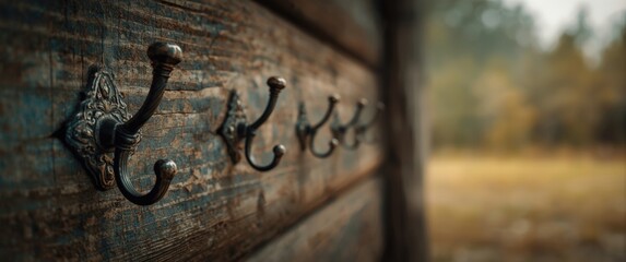 Naklejka premium Hooks for walls to hold objects