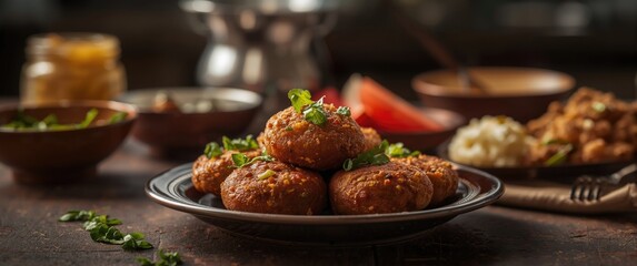 Close-up shot of a medhu vadai platter