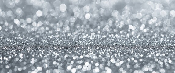 Obraz premium Blurred Silver Glitter Background