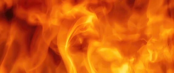 Detailed view of fire flames