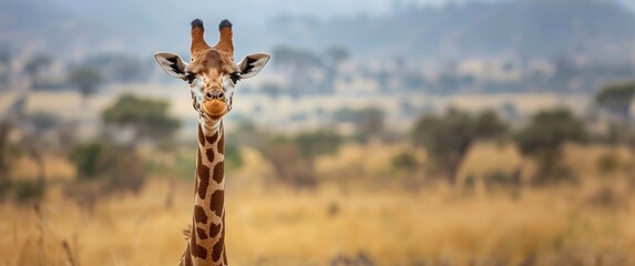 Giraffe (Giraffa camelopardalis) Up Close: The Tallest and Largest Ruminant Mammal from Africa