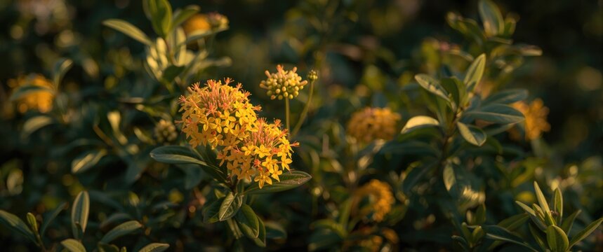 Flowers of Ochna kirkii Oliv plant