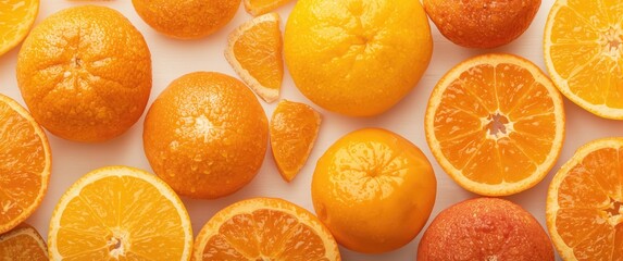 Citrus fruits showcasing their rich vitamin C content against a vibrant background