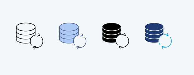 Backup System Multiple Icon Illustration Vector