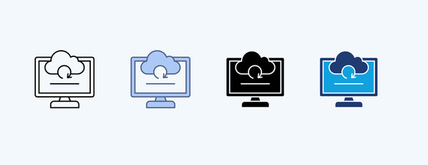 System Recovery Multiple Icon Illustration Vector