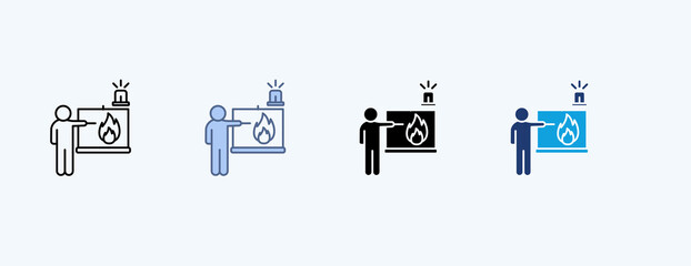 Emergency Training Multiple Icon Illustration Vector