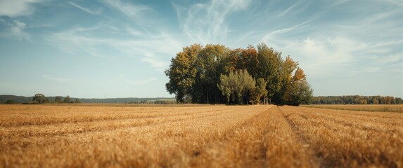 Obraz premium Forest scene with dry grass and trees during summer
