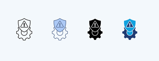 Risk Management Multiple Icon Illustration Vector