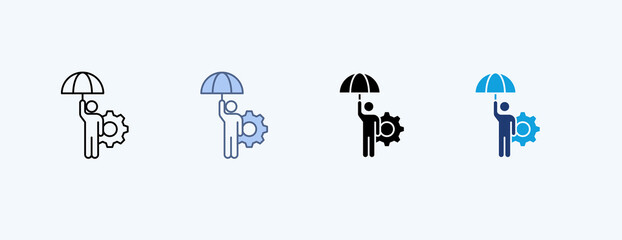 Operational Resilience Multiple Icon Illustration Vector
