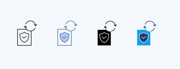 Continuity Policy Multiple Icon Illustration Vector