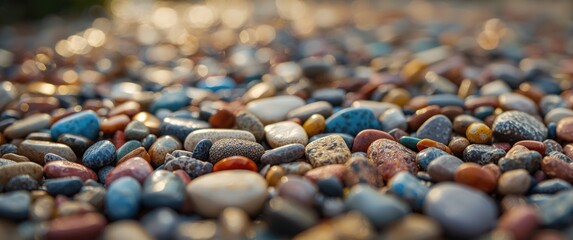 Obraz premium Colorful Pebble Stone Decorative Backdrop