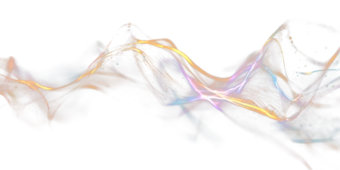 Fototapete Fraktale Wellen Glowing energy waves and caustic patterns, isolated for overlay, light effect  © SvitlanaTsyvinda