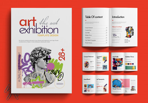 Art Exhibition Portfolio Layout Template Design