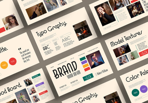 Clean Brand Mood Board Template for Visual Identity