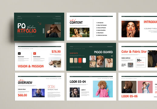 Fashion Portfolio Presentation Template Design