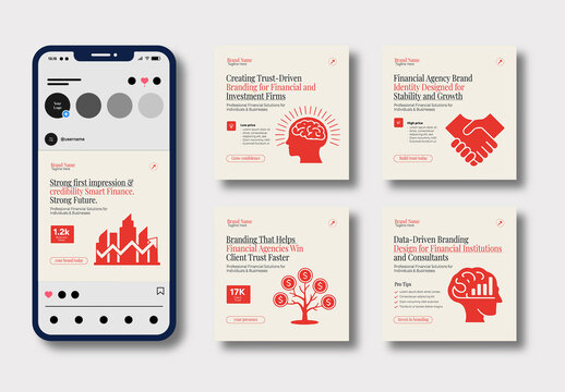 Financial Agency Branding Design Social Post