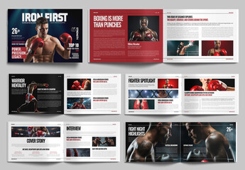 Modern Boxing Magazine Layout
