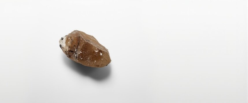Isolated barite mineral against a white background