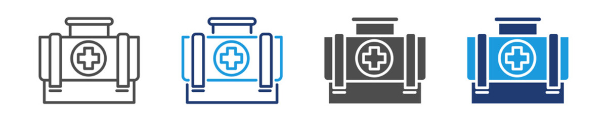 Obraz premium first aid kid icon set multiple style