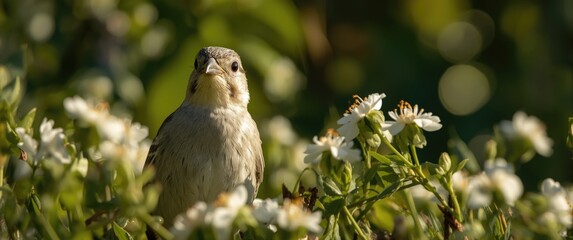 Fototapeta premium The sincerity of the bird's feeling reflected in its confidence