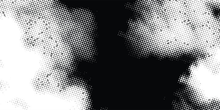 Modern Black and white squared pixels. Abstract glitchy 8 bit video game backdrop. Vector comic bitmap dither screen tone overlay. Modern