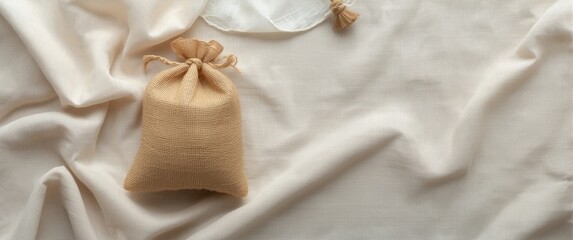 light background featuring natural linen texture