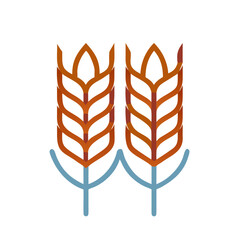 Wheat Ears Beer Ingredient Flat Vector Illustration