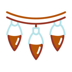 Oktoberfest Garland Decoration Flat Vector Illustration