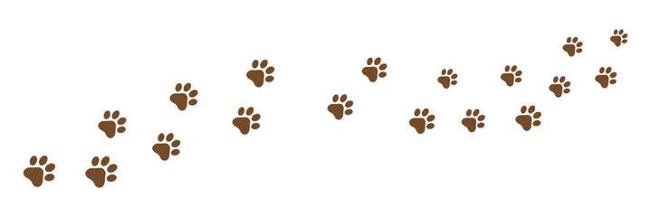Paw print of dog isolated on transparent background. cat paw print. cat walk foot print. Paw print of dog PNG