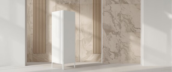 Naklejka premium Residential white PVC foldable room divider