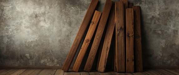 Wall Texture with Horizontal Bourbon Barrel Staves