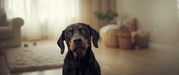 Dog with a sad expression and deep, expressive eyes against a background, animal, face, portrait, cute, eyes, beautiful, pet