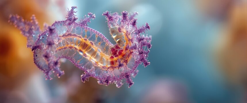 Microscopic examination of Hydra, a tiny freshwater creature belonging to the phylum Cnidaria and class Hydrozoa, for learning purposes